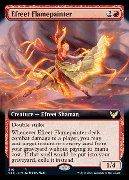 Efreet Flamepainter (Extended Art) [Strixhaven: School of Mages] | Gate City Games LLC