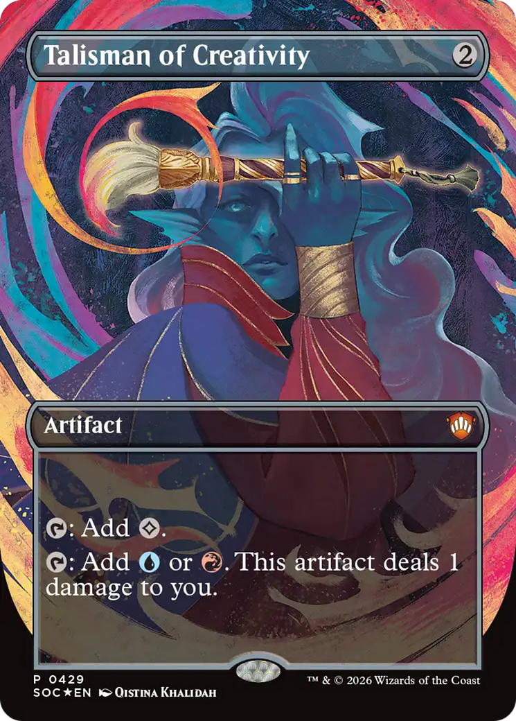 Talisman of Creativity (Borderless) [Secrets of Strixhaven Commander] | Gate City Games LLC