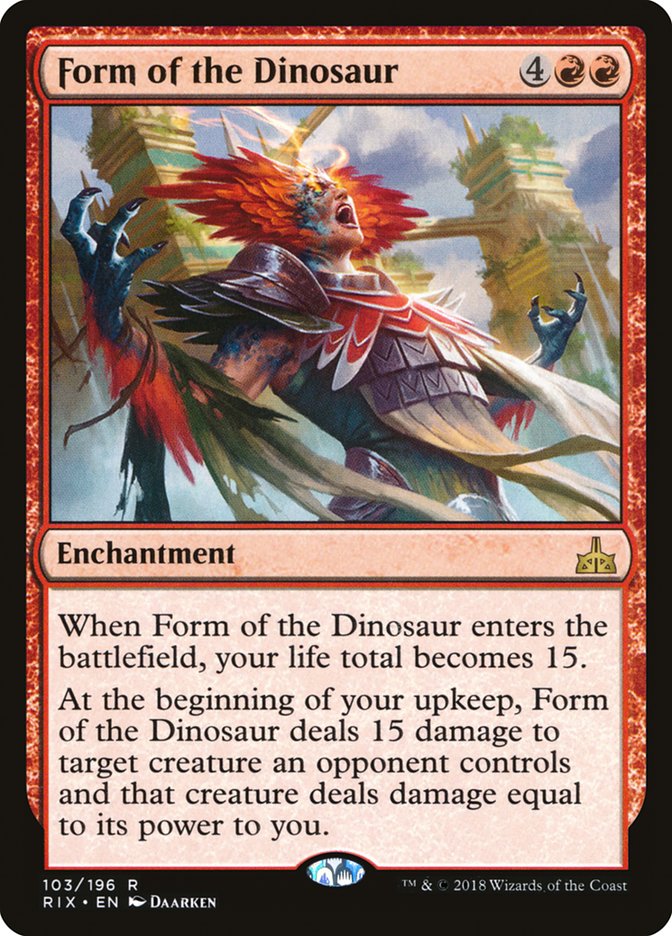 Form of the Dinosaur [Rivals of Ixalan] | Gate City Games LLC