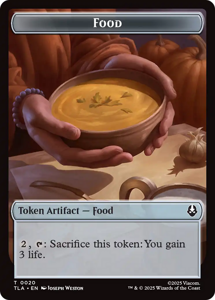 Food (0020) // Ally (0007) Double-Sided Token [Avatar: The Last Airbender Tokens] | Gate City Games LLC