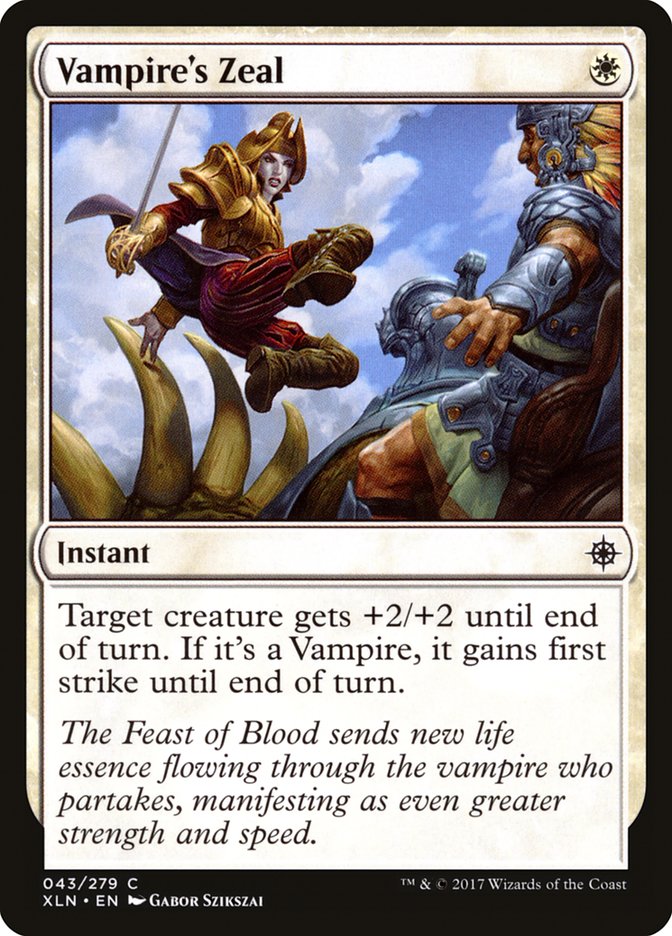 Vampire's Zeal [Ixalan] | Gate City Games LLC