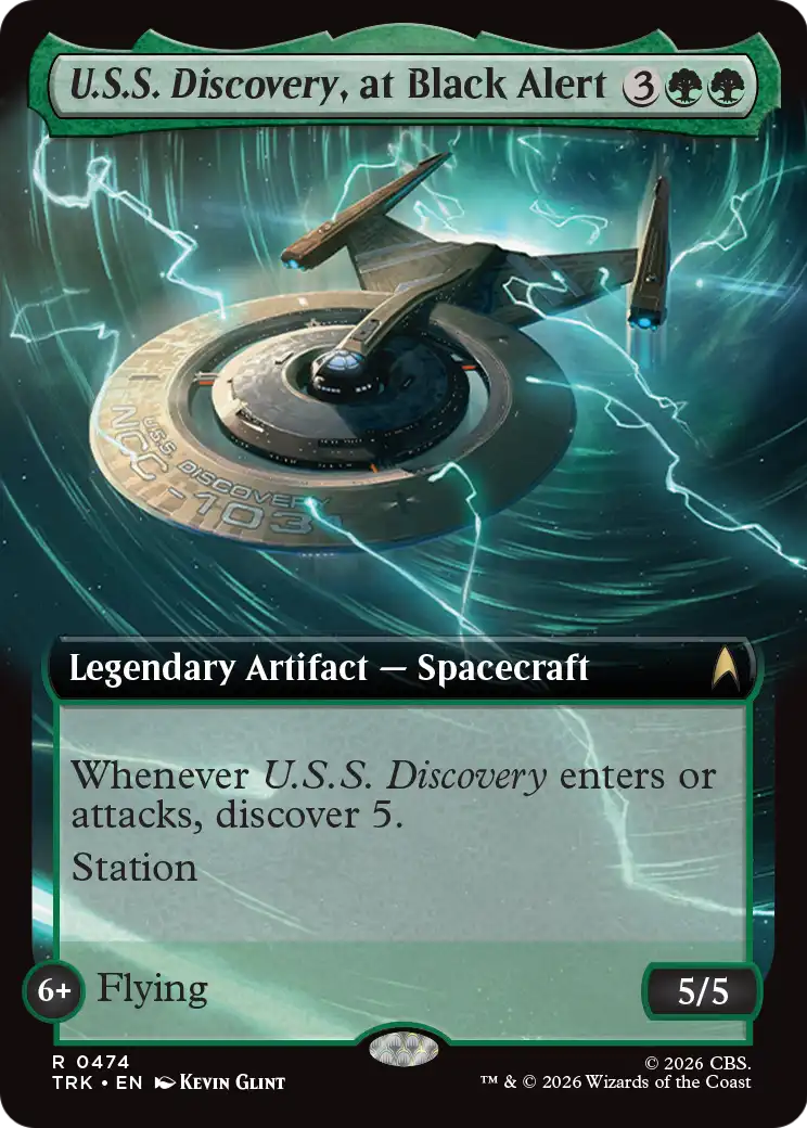 U.S.S. Discovery, at Black Alert (Extended Art) [Star Trek] | Gate City Games LLC