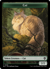 Elemental // Cat Double-Sided Token [Bloomburrow Commander Tokens] | Gate City Games LLC