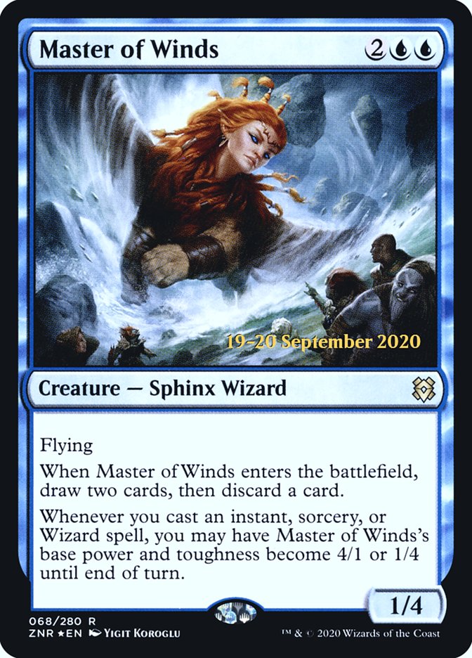 Master of Winds [Zendikar Rising Prerelease Promos] | Gate City Games LLC