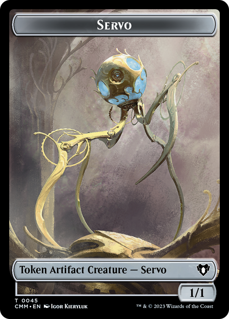 Servo // Dragon (0020) Double-Sided Token [Commander Masters Tokens] | Gate City Games LLC