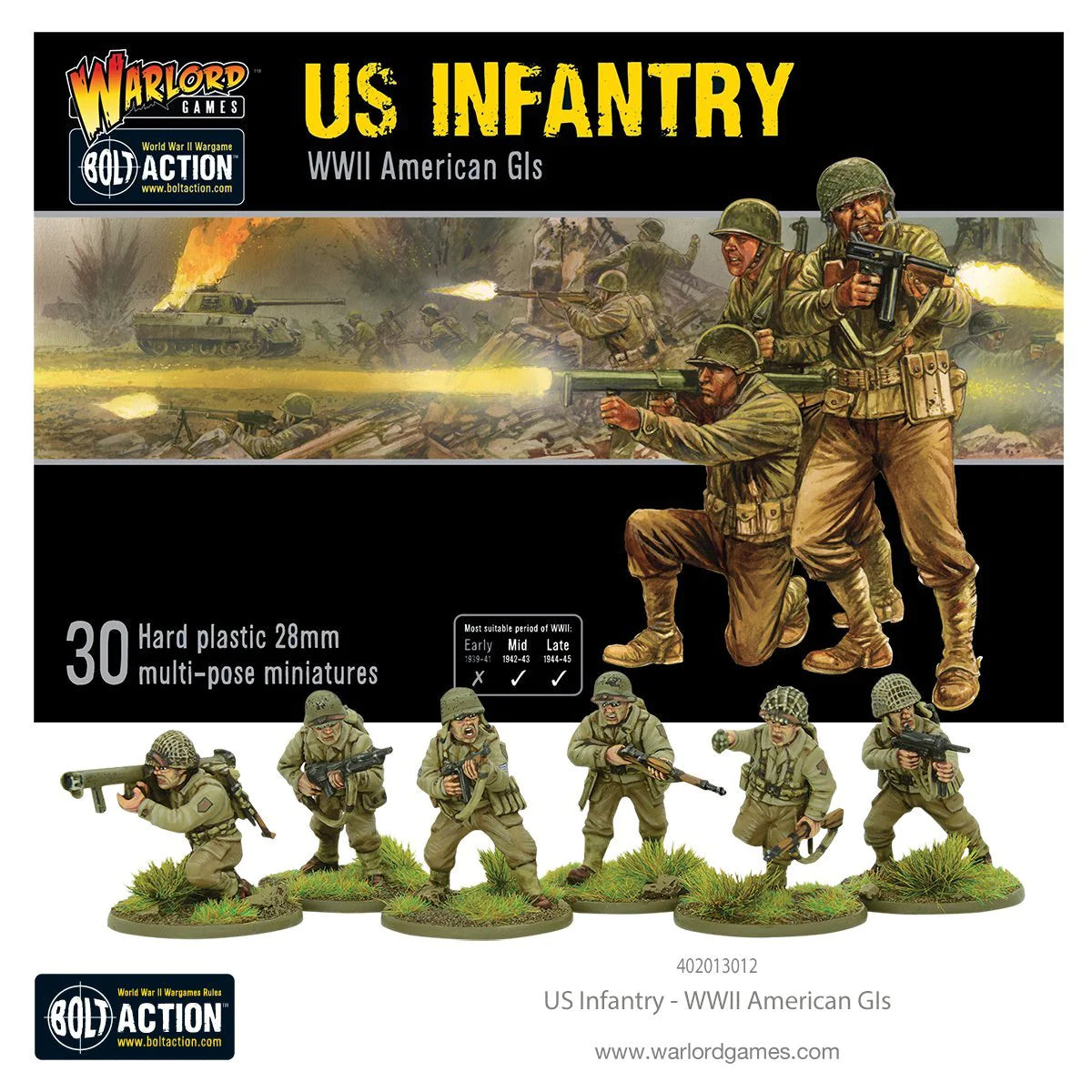 Bolt Action: WWII US Infantry (30) | Gate City Games LLC