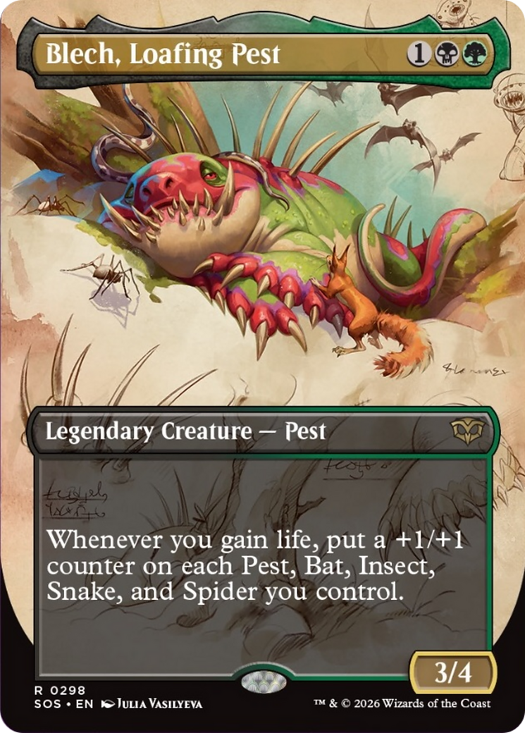 Blech, Loafing Pest (Borderless) [Secrets of Strixhaven] | Gate City Games LLC