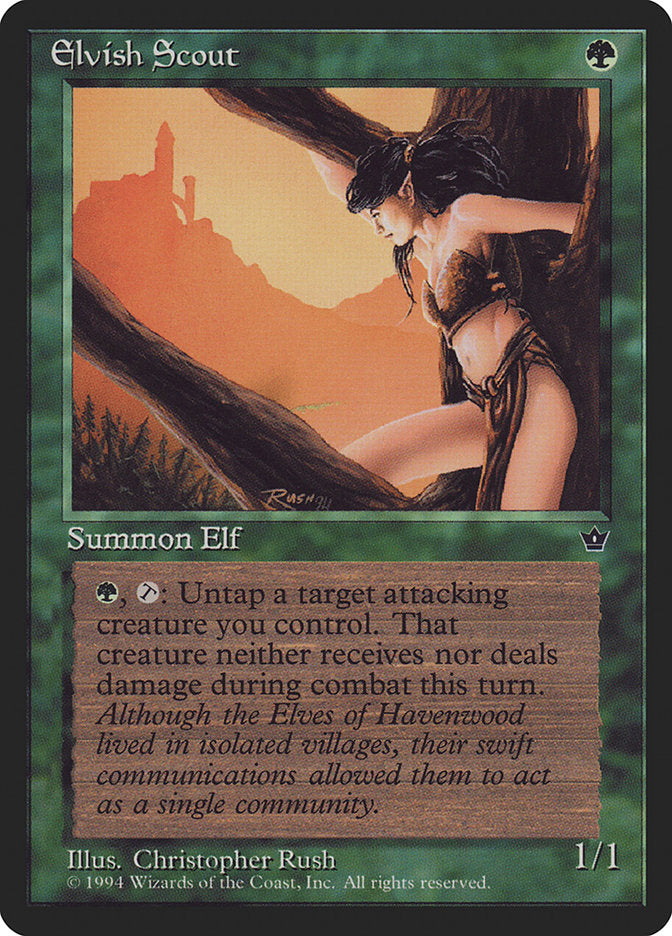 Elvish Scout (Christopher Rush) [Fallen Empires] | Gate City Games LLC