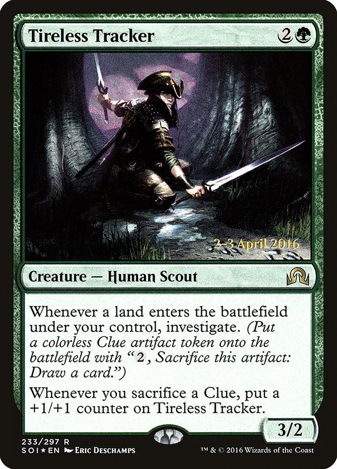 Tireless Tracker [Shadows over Innistrad Prerelease Promos] | Gate City Games LLC