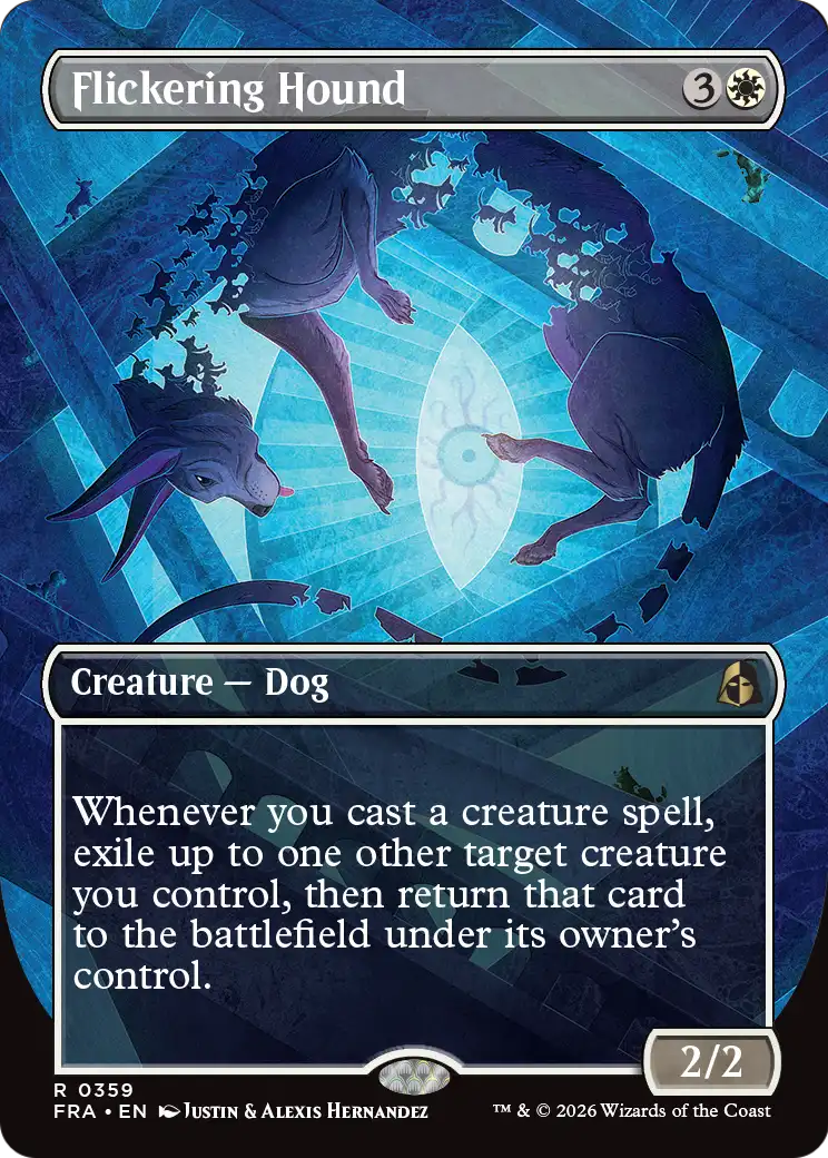 Flickering Hound (Borderless) [Reality Fracture] | Gate City Games LLC