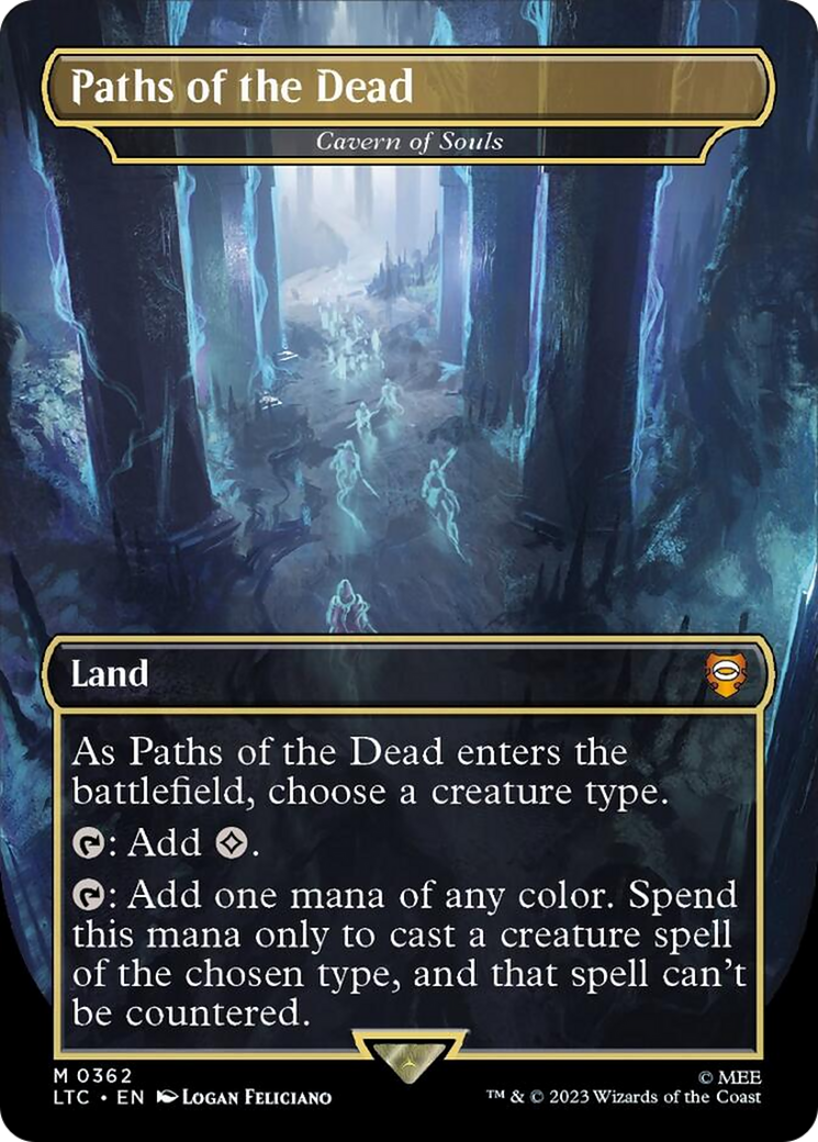Paths of the Dead - Cavern of Souls (Borderless) (Surge Foil Realms and Relics) [The Lord of the Rings: Tales of Middle-Earth Commander] | Gate City Games LLC