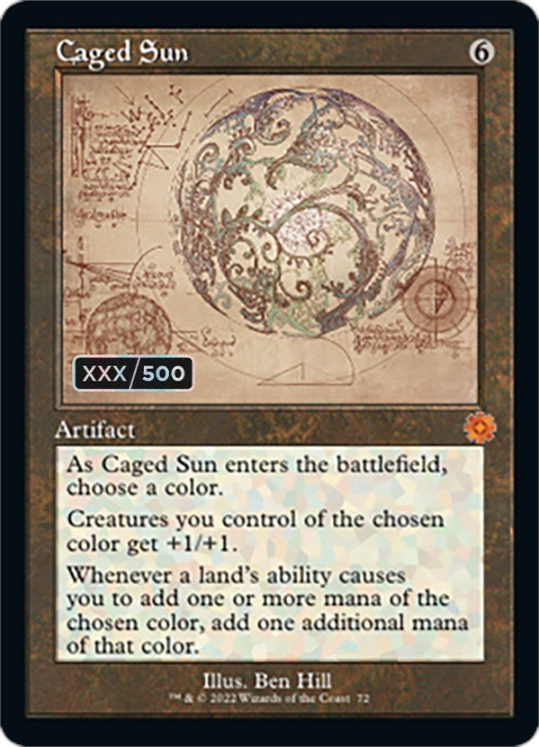 Caged Sun (Retro Schematic) (Serialized) [The Brothers' War Retro Artifacts] | Gate City Games LLC