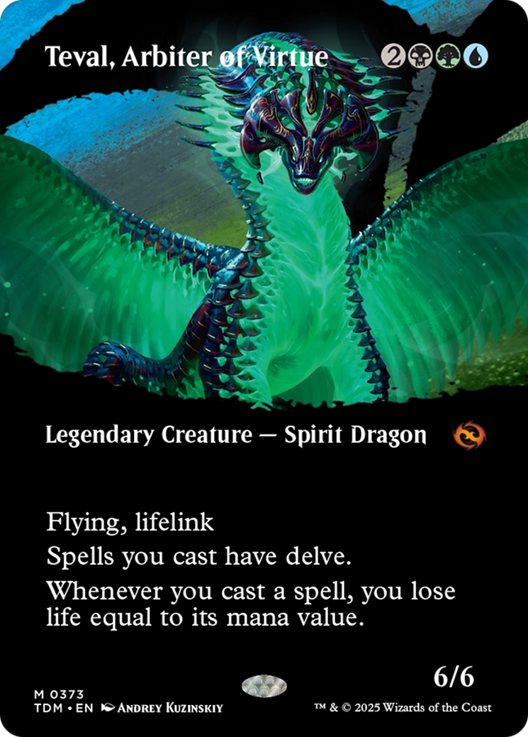 Teval, Arbiter of Virtue (Borderless) [Tarkir: Dragonstorm] | Gate City Games LLC