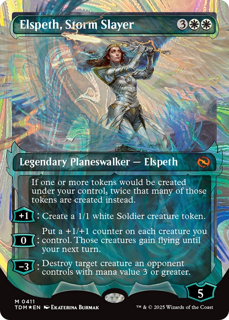 Elspeth, Storm Slayer (Showcase) (Halo Foil) [Tarkir: Dragonstorm] | Gate City Games LLC