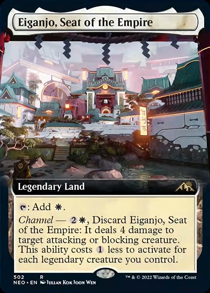 Eiganjo, Seat of the Empire (Extended Art) [Kamigawa: Neon Dynasty] | Gate City Games LLC