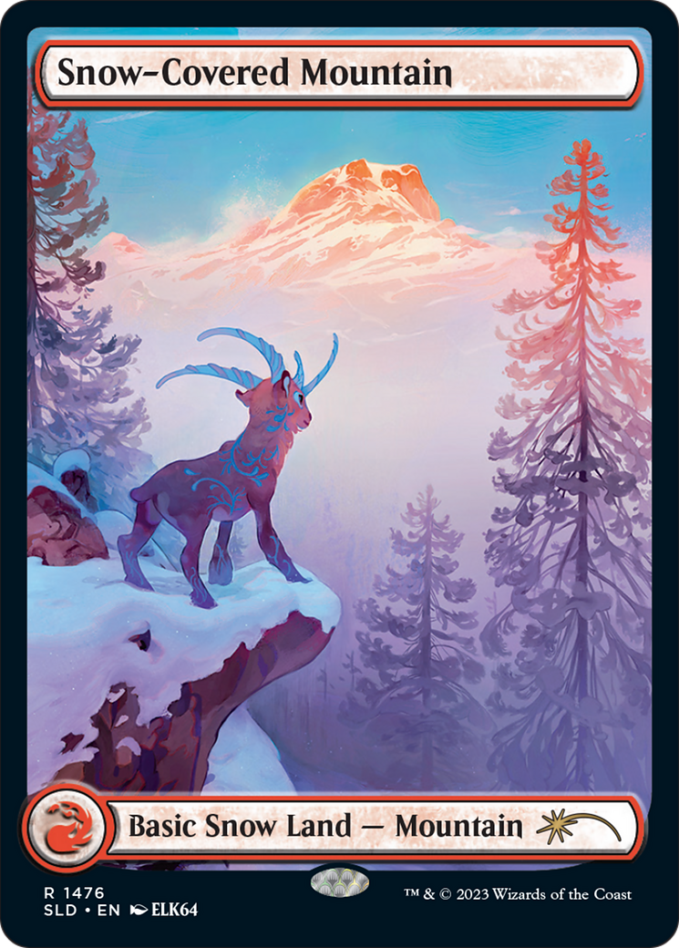 Snow-Covered Mountain (1476) (Rainbow Foil) [Secret Lair Drop Series] | Gate City Games LLC