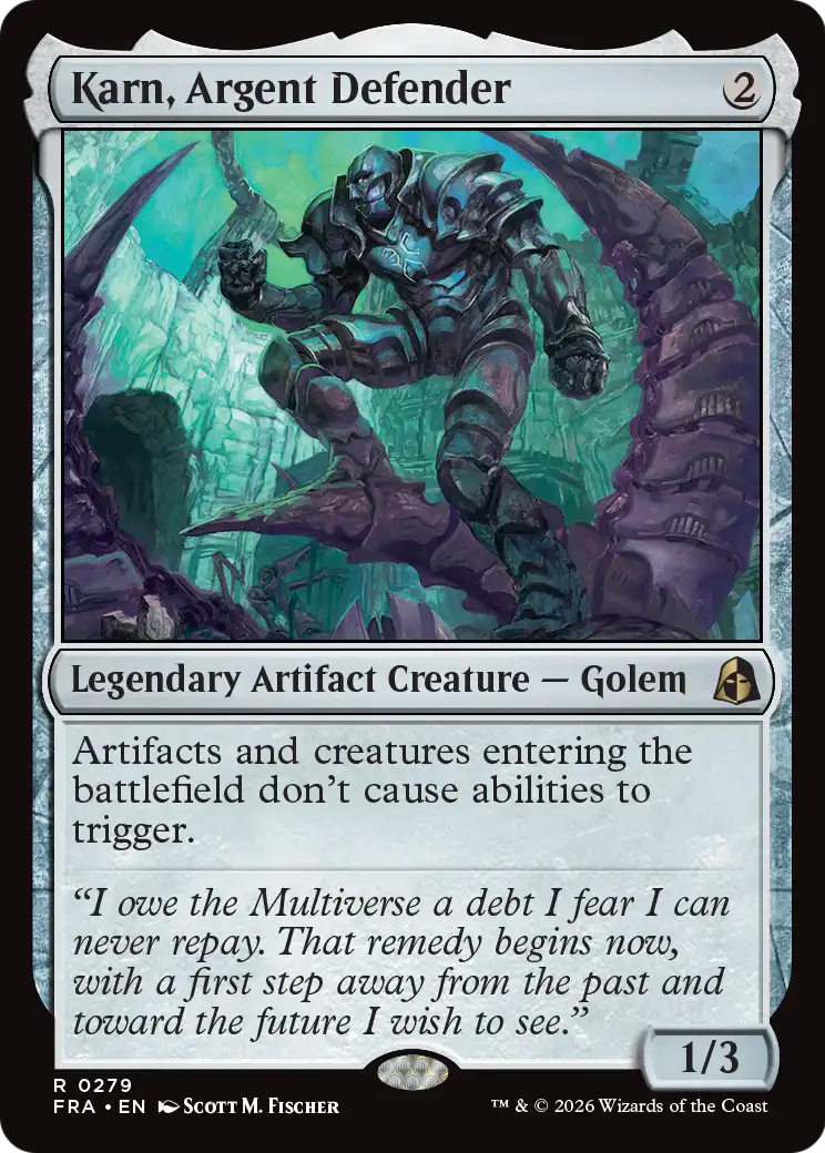 Karn, Argent Defender [Reality Fracture] | Gate City Games LLC
