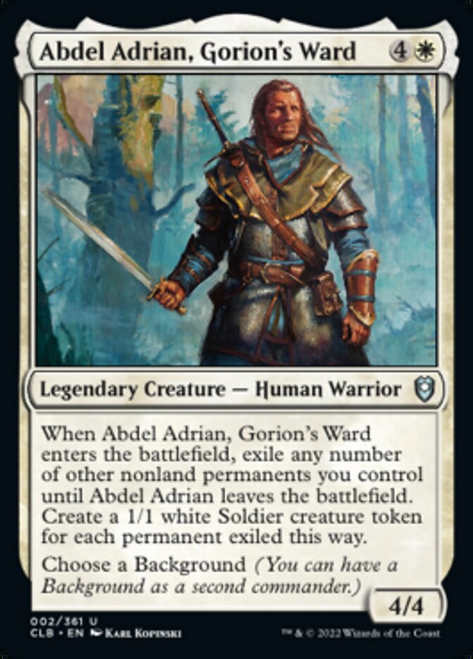 Abdel Adrian, Gorion's Ward [Commander Legends: Battle for Baldur's Gate] | Gate City Games LLC