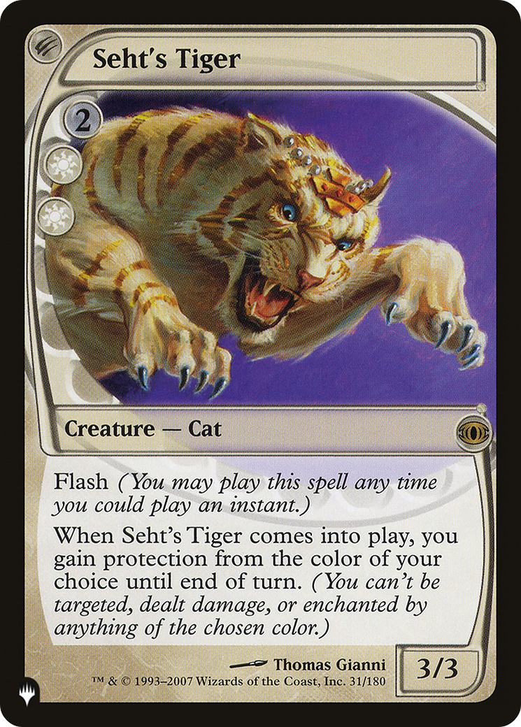 Seht's Tiger [The List] | Gate City Games LLC