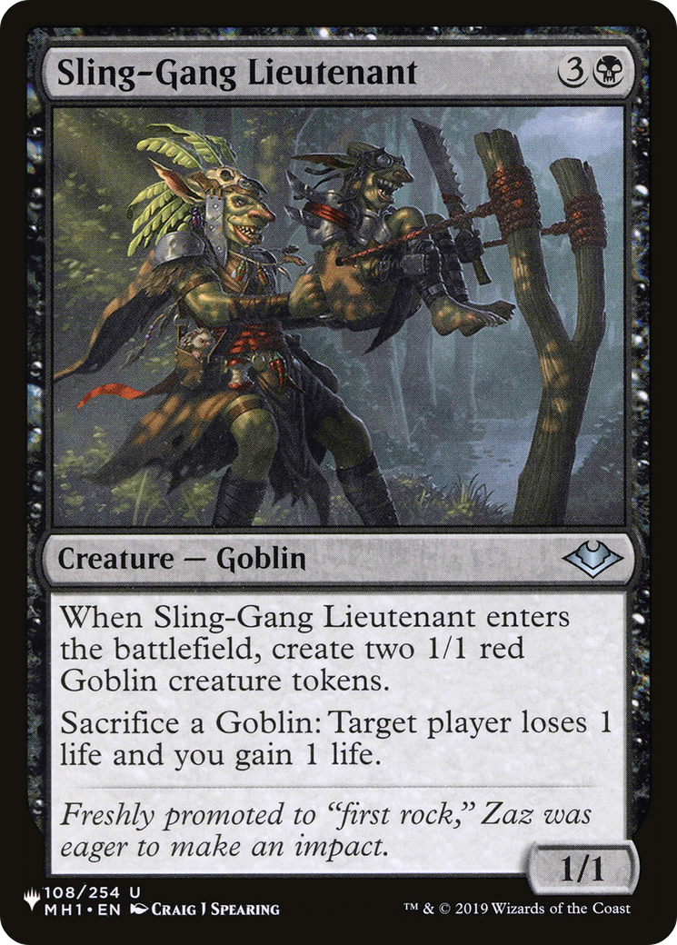 Sling-Gang Lieutenant [The List] | Gate City Games LLC