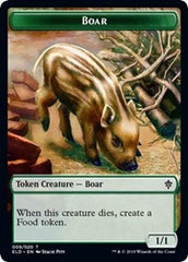 Boar // Food (18) Double-Sided Token [Throne of Eldraine Tokens] | Gate City Games LLC