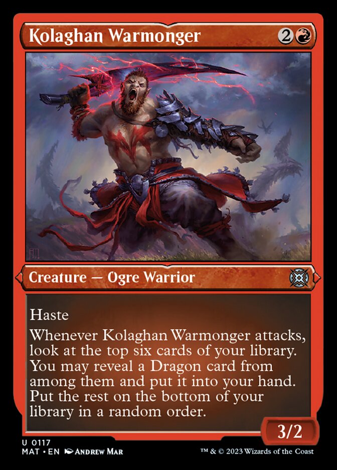 Kolaghan Warmonger (Foil Etched) [March of the Machine: The Aftermath] | Gate City Games LLC