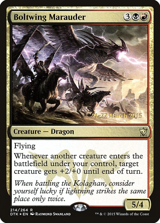 Boltwing Marauder [Dragons of Tarkir Prerelease Promos] | Gate City Games LLC