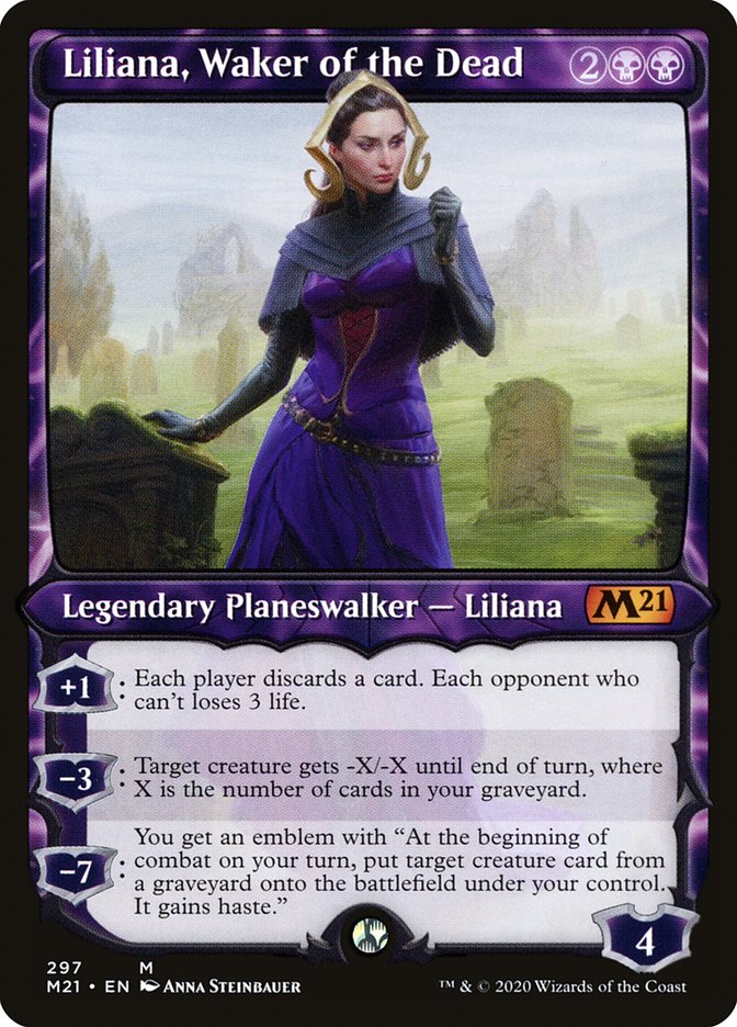 Liliana, Waker of the Dead (Showcase) [Core Set 2021] | Gate City Games LLC