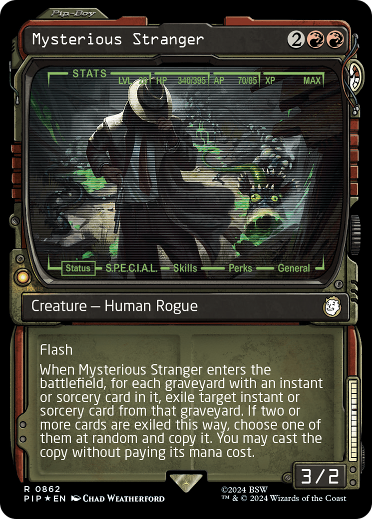 Mysterious Stranger (Showcase) (Surge Foil) [Fallout] | Gate City Games LLC