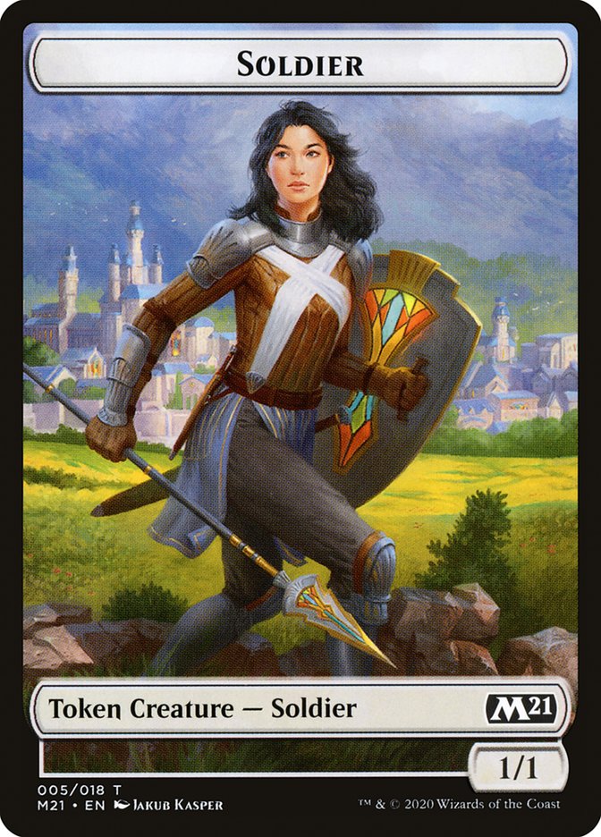 Cat (011) // Soldier Double-Sided Token [Core Set 2021 Tokens] | Gate City Games LLC