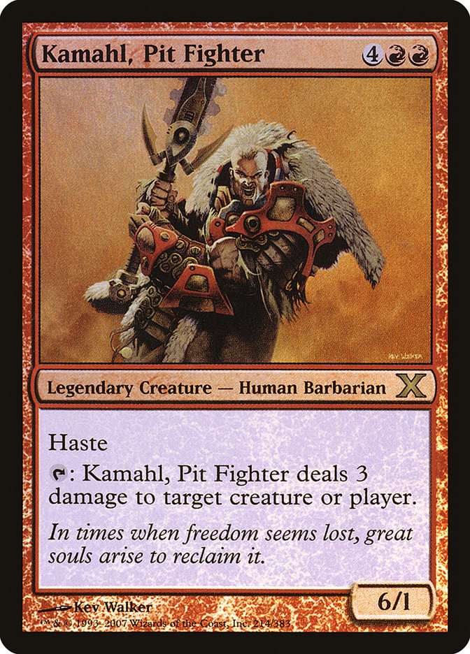 Kamahl, Pit Fighter (Premium Foil) [Tenth Edition] | Gate City Games LLC