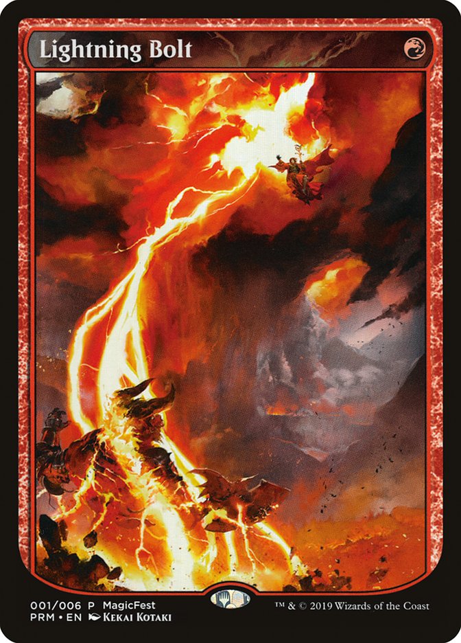 Lightning Bolt (Textless) [MagicFest 2019] | Gate City Games LLC