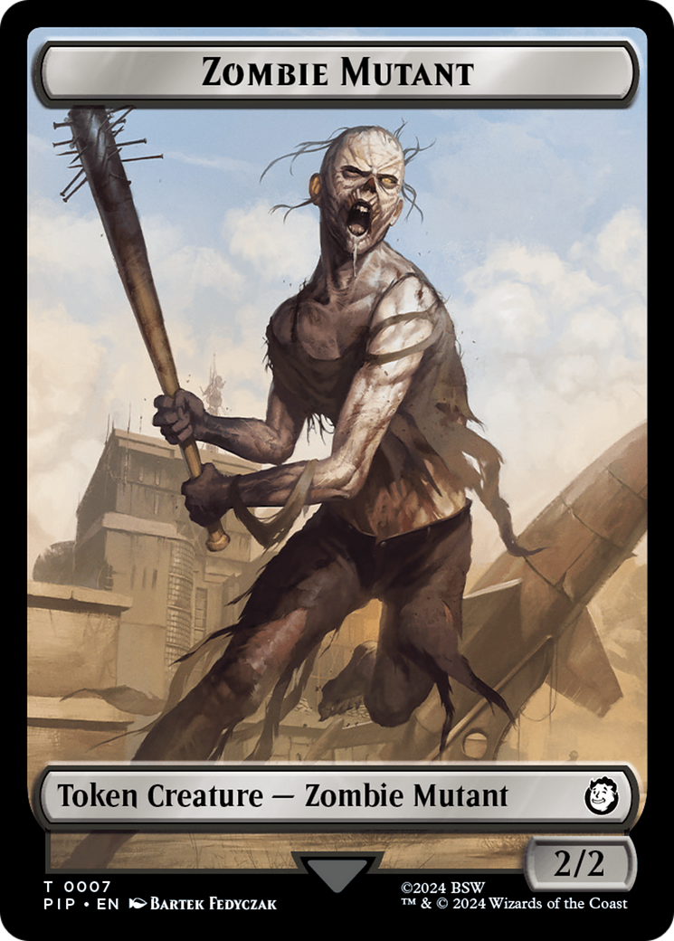 Treasure (0019) // Zombie Mutant Double-Sided Token [Fallout Tokens] | Gate City Games LLC