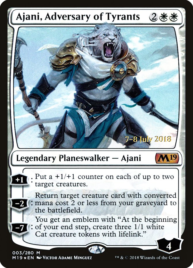 Ajani, Adversary of Tyrants [Core Set 2019 Prerelease Promos] | Gate City Games LLC