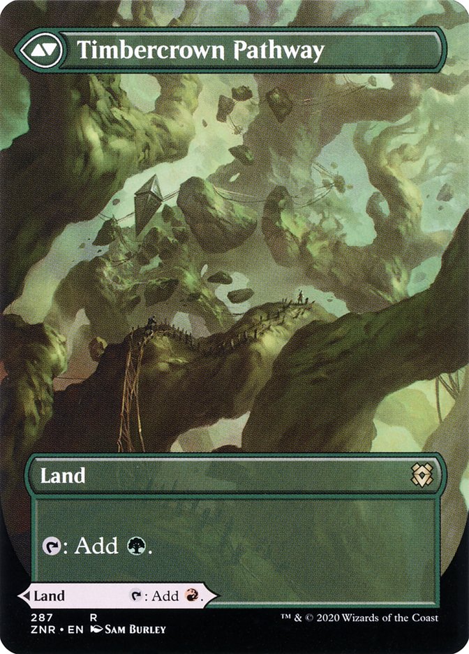 Cragcrown Pathway // Timbercrown Pathway (Borderless Alternate Art) [Zendikar Rising] | Gate City Games LLC