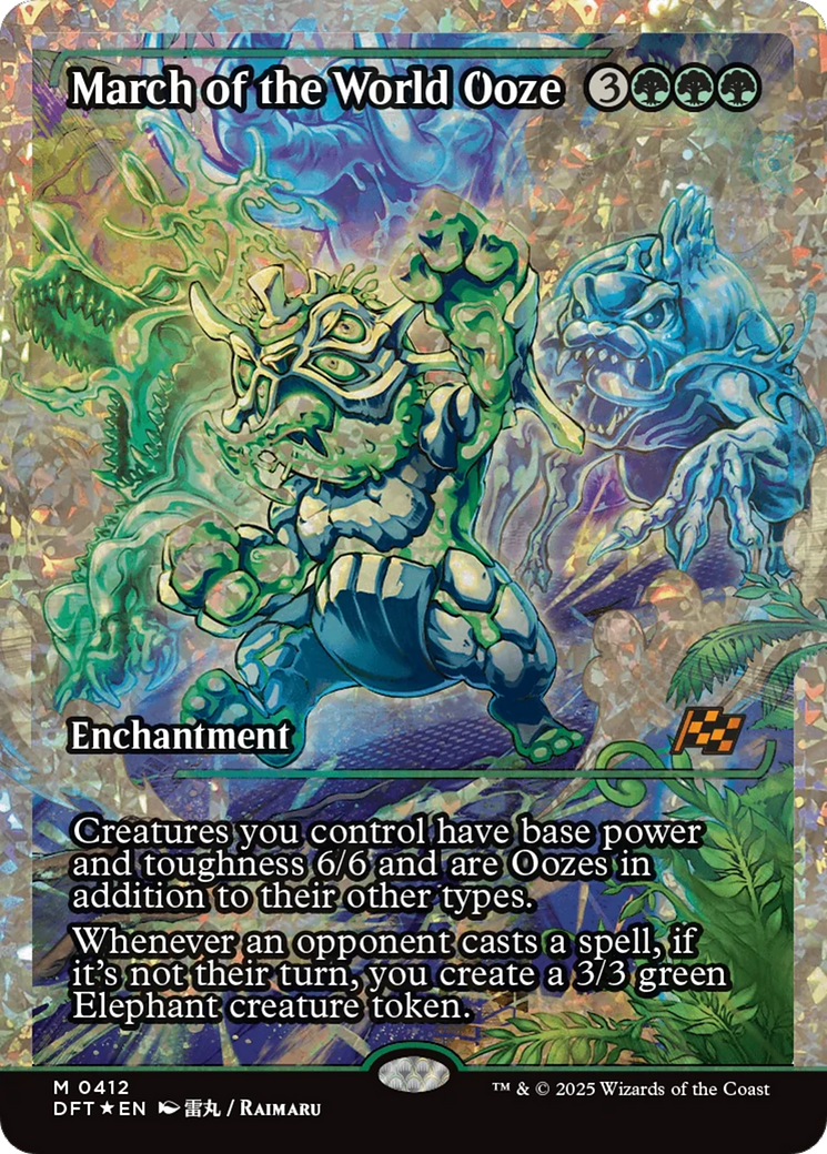 March of the World Ooze (Showcase) (Fracture Foil) [Aetherdrift] | Gate City Games LLC