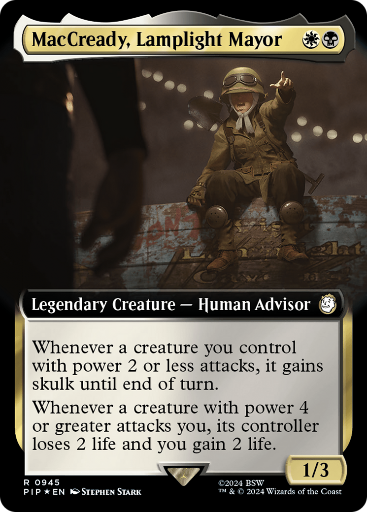 MacCready, Lamplight Mayor (Extended Art) (Surge Foil) [Fallout] | Gate City Games LLC