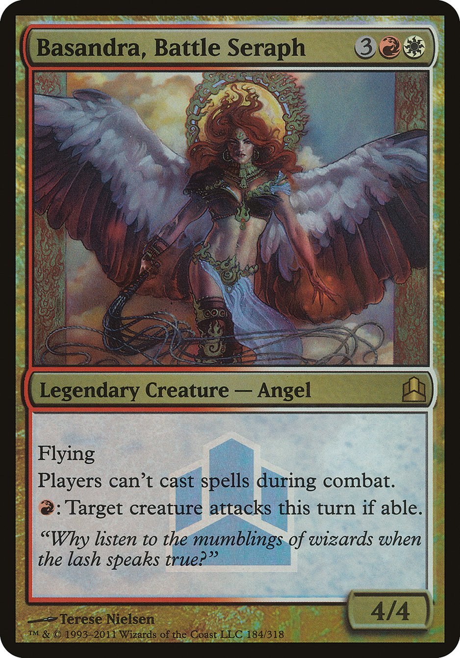 Basandra, Battle Seraph (Launch) (Oversized) [Commander 2011 Oversized] | Gate City Games LLC