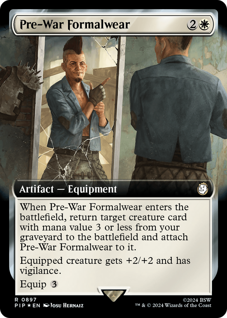 Pre-War Formalwear (Extended Art) (Surge Foil) [Fallout] | Gate City Games LLC