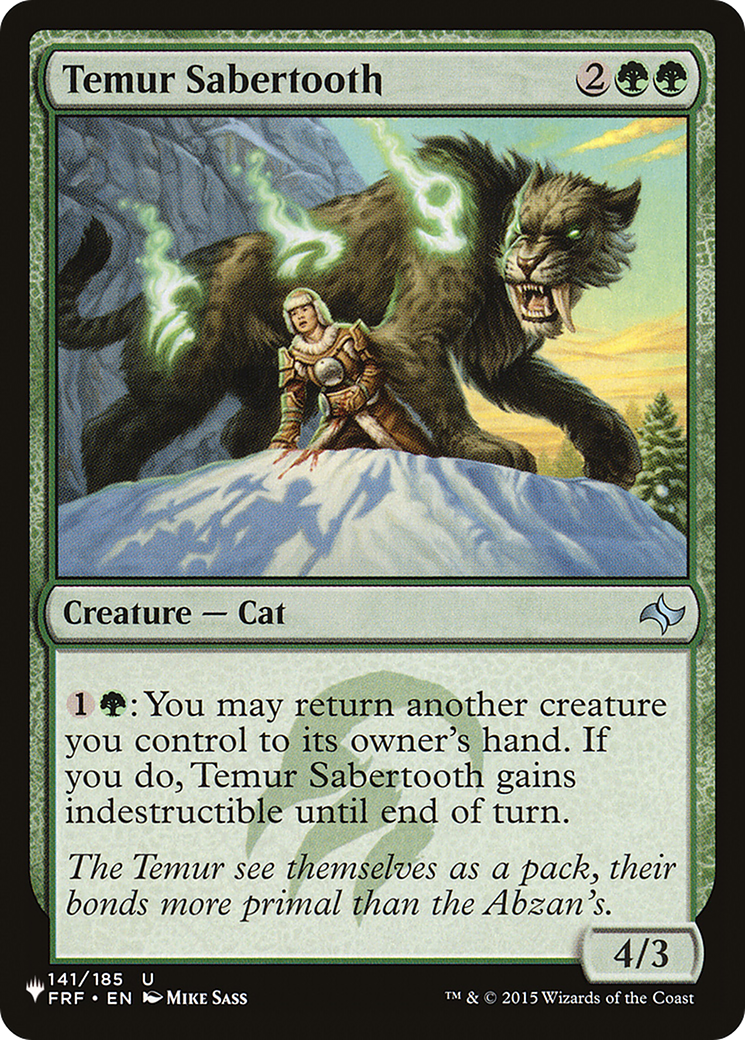 Temur Sabertooth [The List] | Gate City Games LLC