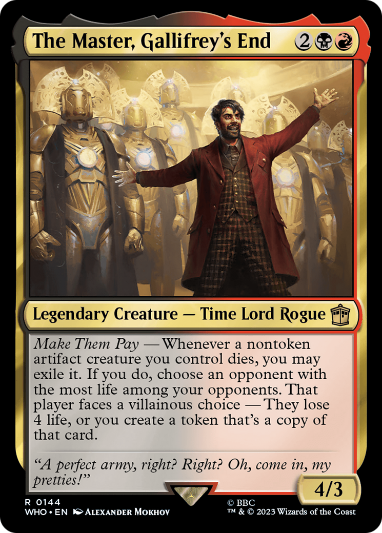 The Master, Gallifrey's End [Doctor Who] | Gate City Games LLC
