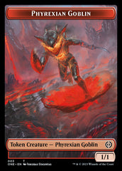 Rebel // Phyrexian Goblin Double-Sided Token [Phyrexia: All Will Be One Tokens] | Gate City Games LLC