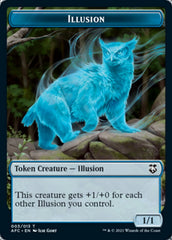 Illusion // Zombie Double-Sided Token [Dungeons & Dragons: Adventures in the Forgotten Realms Commander Tokens] | Gate City Games LLC