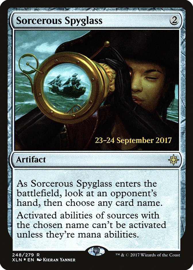 Sorcerous Spyglass [Ixalan Prerelease Promos] | Gate City Games LLC
