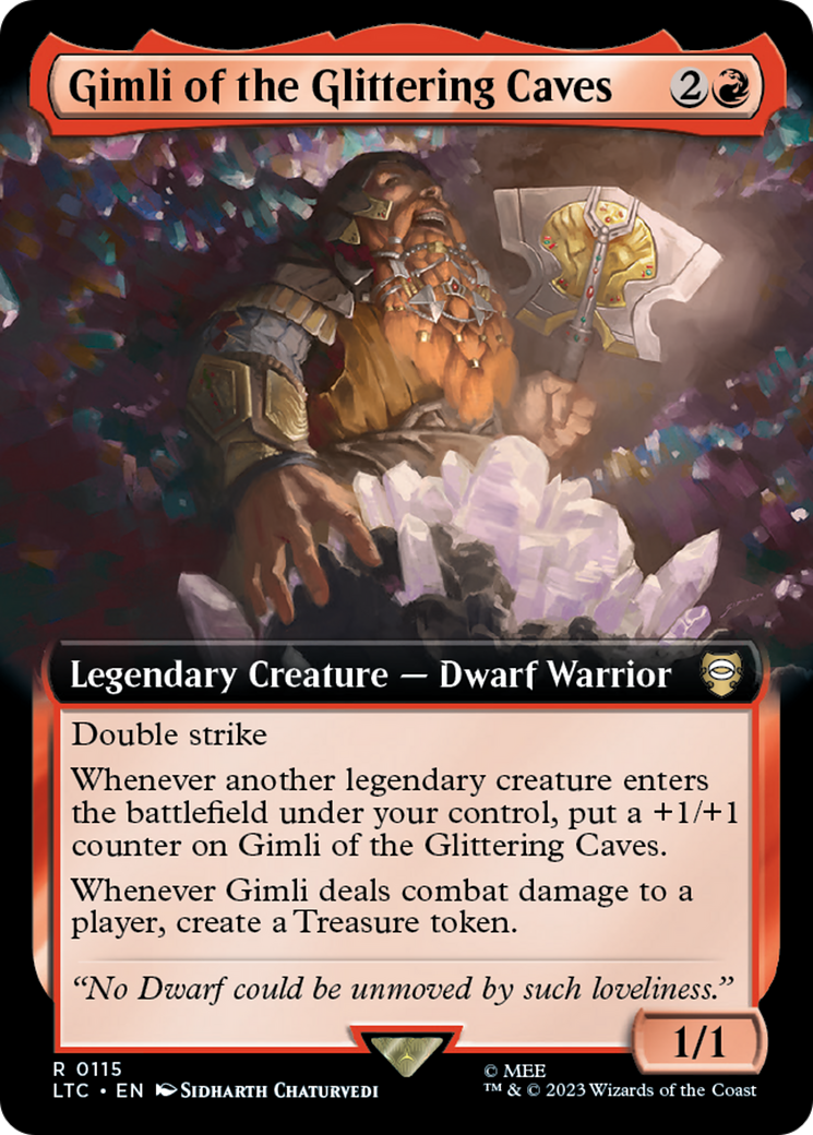 Gimli of the Glittering Caves (Extended Art) [The Lord of the Rings: Tales of Middle-Earth Commander] | Gate City Games LLC