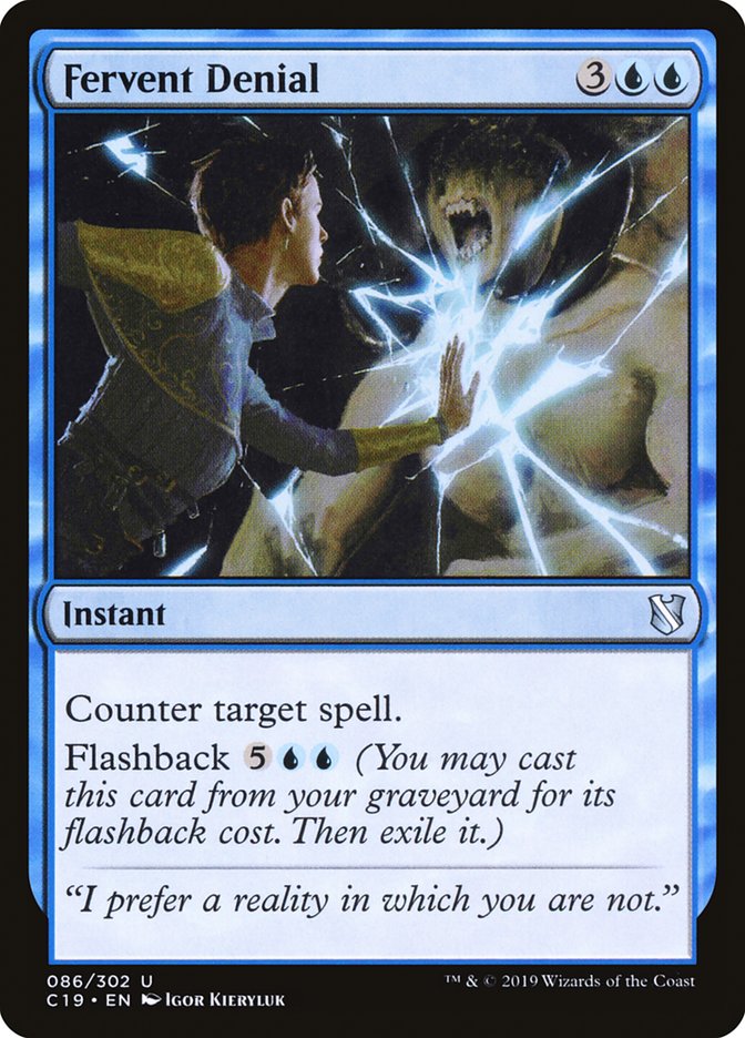 Fervent Denial [Commander 2019] | Gate City Games LLC