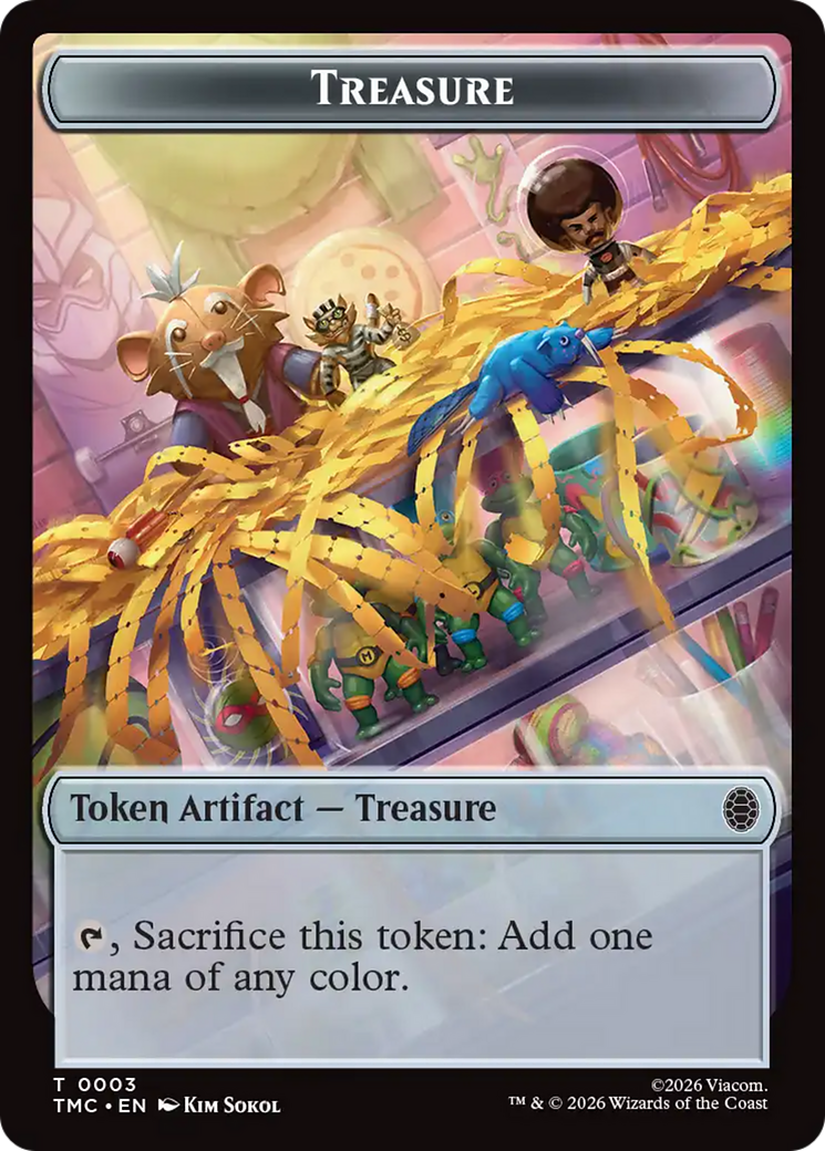 Treasure // Robot Double-Sided Token [Teenage Mutant Ninja Turtles Commander Tokens] | Gate City Games LLC