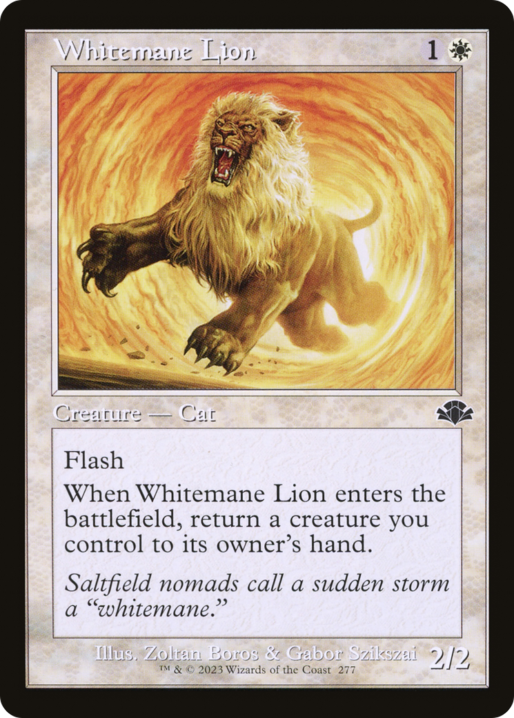 Whitemane Lion (Retro) [Dominaria Remastered] | Gate City Games LLC
