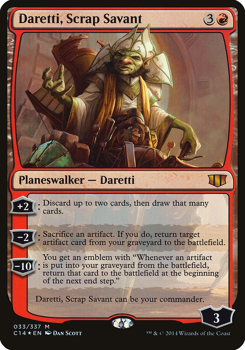 Daretti, Scrap Savant (Oversized) [Commander 2014 Oversized] | Gate City Games LLC