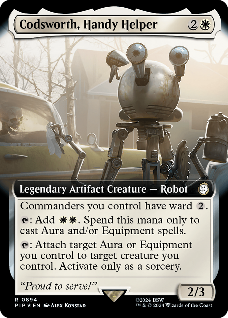 Codsworth, Handy Helper (Extended Art) (Surge Foil) [Fallout] | Gate City Games LLC